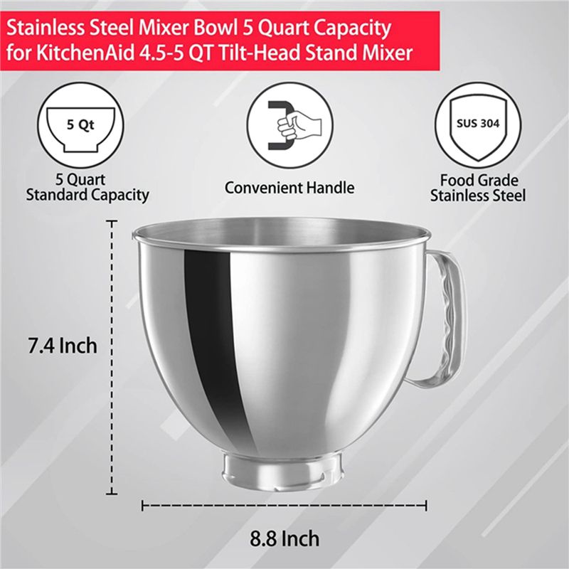 A78E 3X Stainless Steel Mixer  - Kitchenaid Mixer Artisan 5Qt 评论和价格